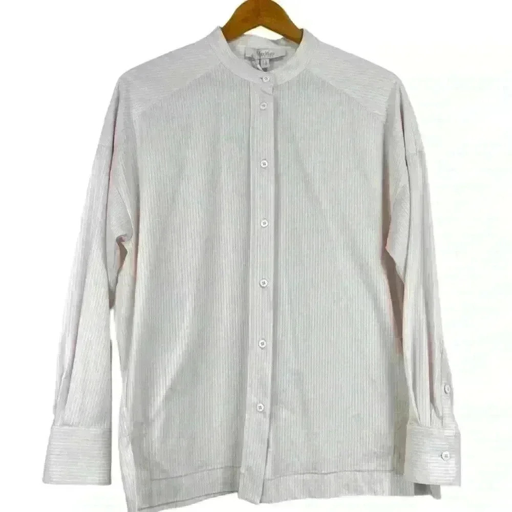 NWT Max Mara light pink edmea button down blouse size medium - Picture 3 of 7